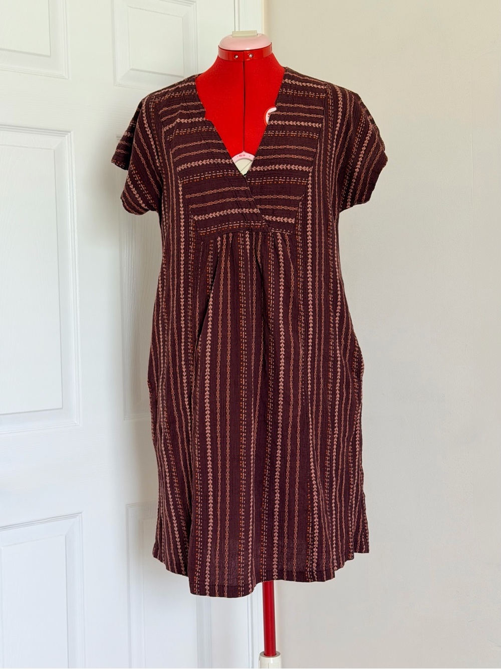NWOT Ivy Jane Uncle Frank Embroidered Cotton Shift Dress Cover Up Boho XS-S